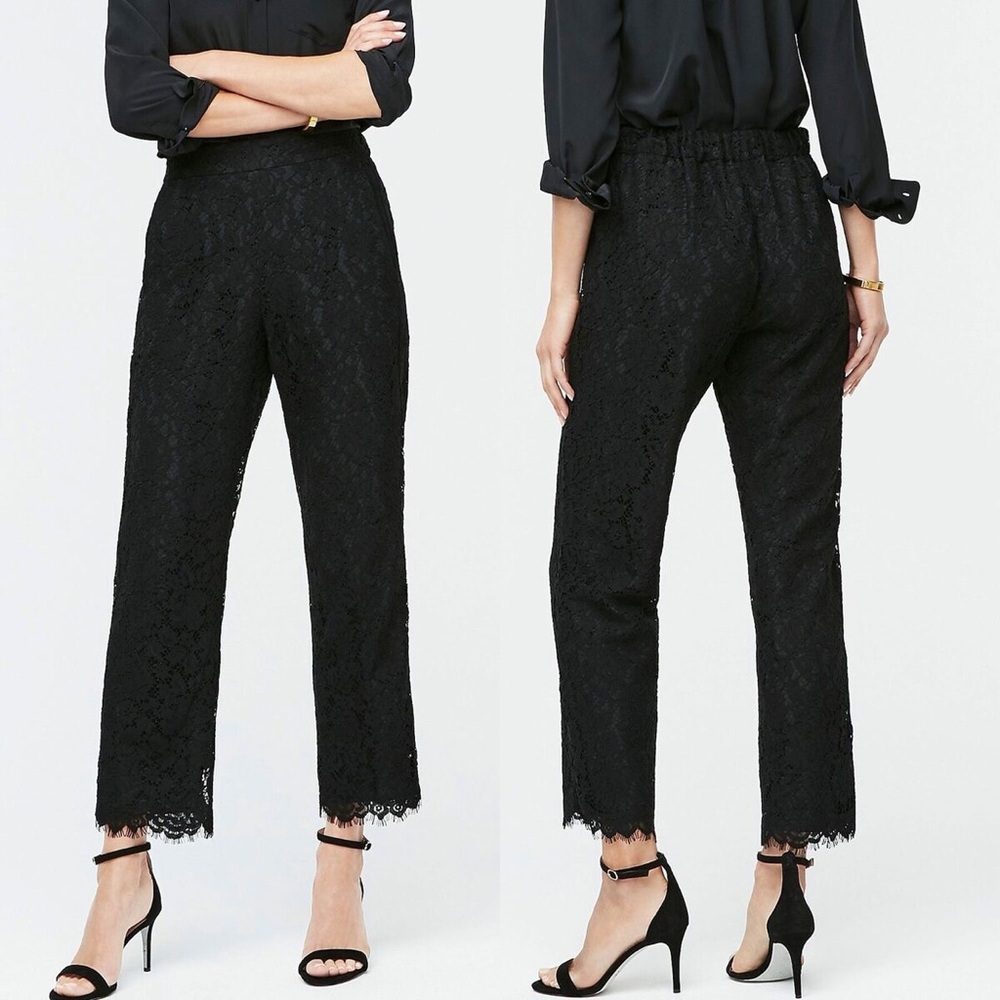 Elegant Black Lace Women's Pants J.CREW